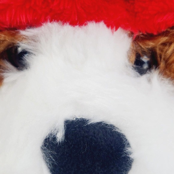 Gentle Treasures Puppy Dog Plush 14" Plaid Hat & Scarf Winter Christmas Holiday - Picture 5 of 9